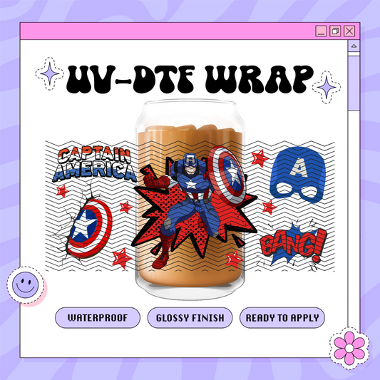 Captain A Exclusive - 16oz Glass Wrap