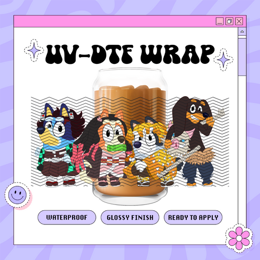 Anime Dis Demon Doggies - 16oz Glass Wrap