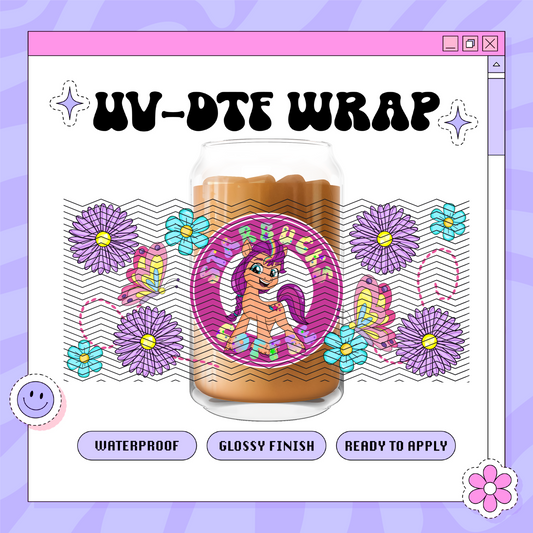 Starbs ScootaPony  - 16oz Glass Wrap