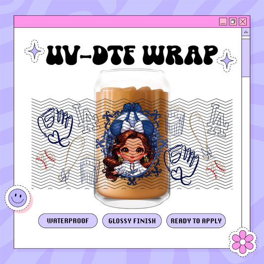 Dis Dodgers Princess B - 16oz Glass Wrap