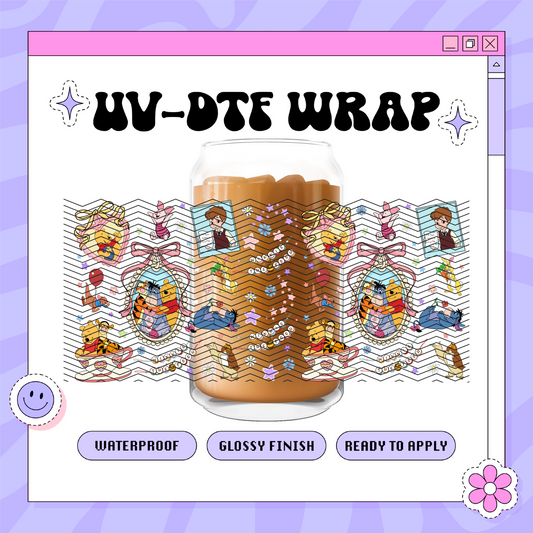 Dis Hunny Bear + Friends - 16oz Glass Wrap