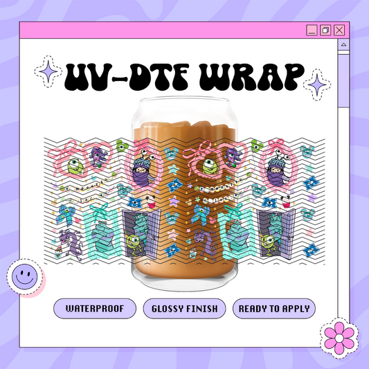 Dis Scare Monsters - 16oz Glass Wrap