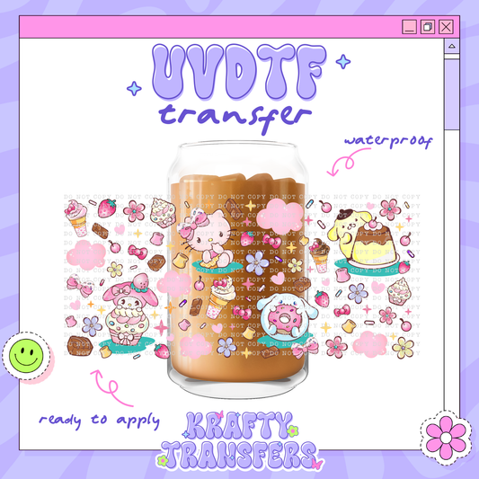 Kawaii Desserts - 16oz Glass Wrap