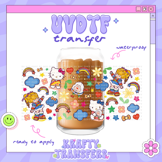Kawaii Rainbow - 16oz Glass Wrap