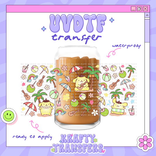 Kawaii Pom Pom - 16oz Glass Wrap