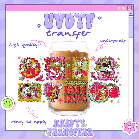 Dis Happy Holidays - 16oz Glass Wrap