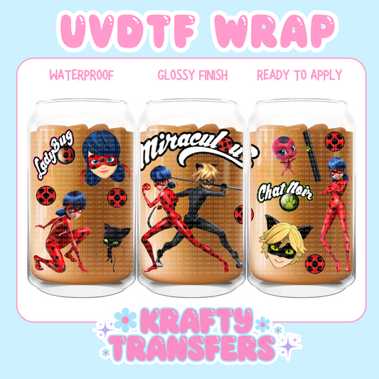 Ladybug & Catboy
 - 16 oz UV DTF WRAP