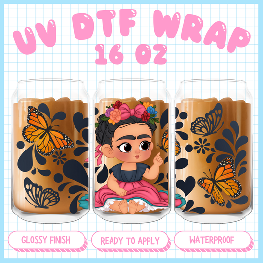 Talavera Frida Butterfly
 - 16 oz UV DTF WRAP