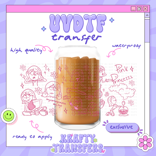 Lizz Pinkish  - 16oz Glass Wrap