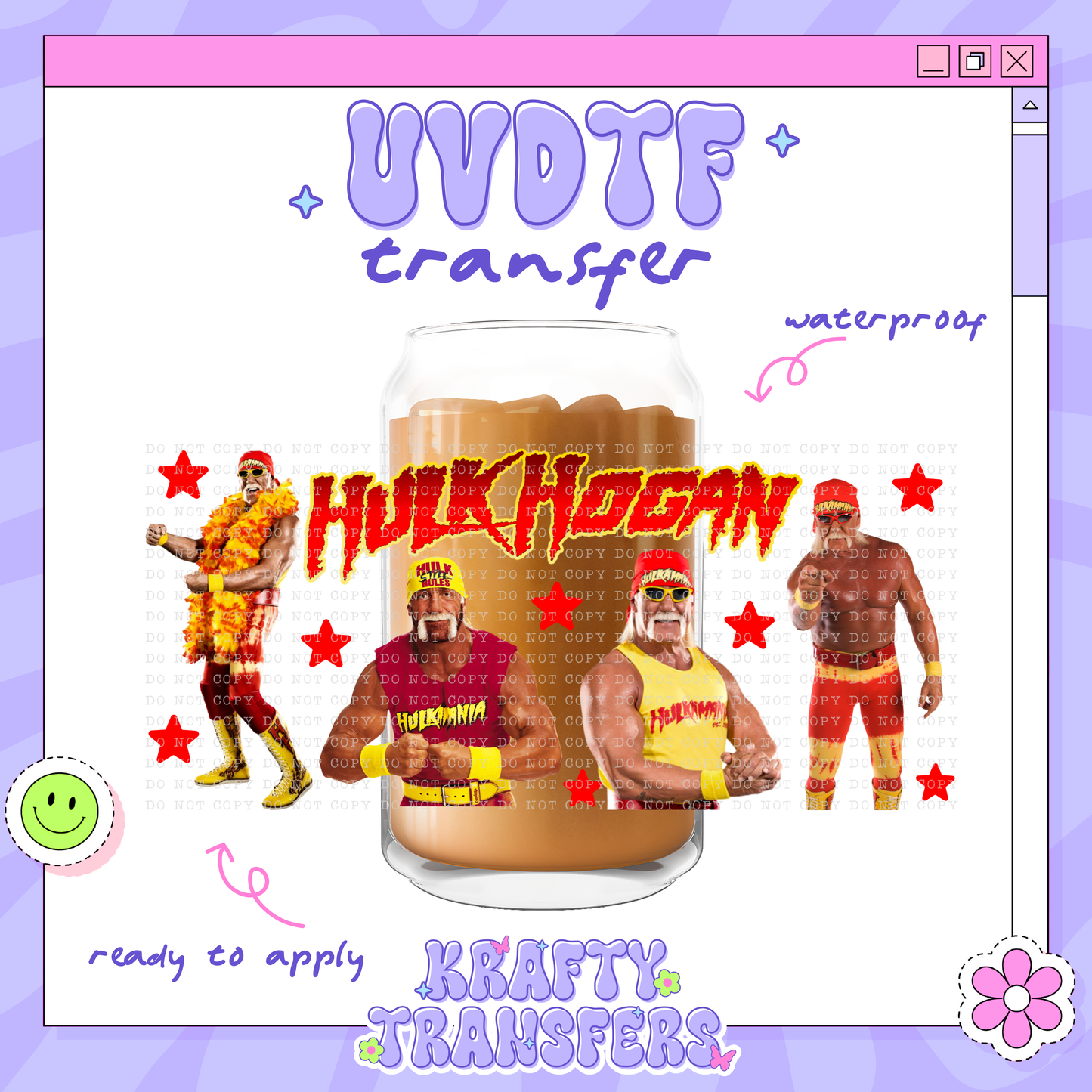 Wrestling + Hulk Hogan EXCLUSIVE - 16oz Glass Wrap