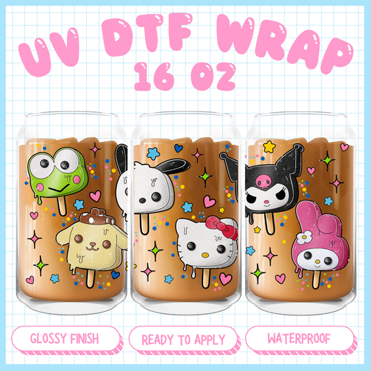 Kawaii Melting Pops
 - 16 oz UV DTF WRAP