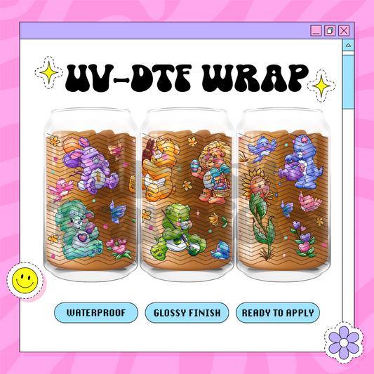 Cute Bears Spring - 16oz Glass Wrap