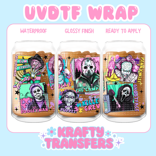 Retro Horrors - 16 oz UV DTF WRAP