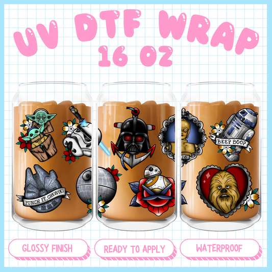 S war - 16 oz UV DTF WRAP