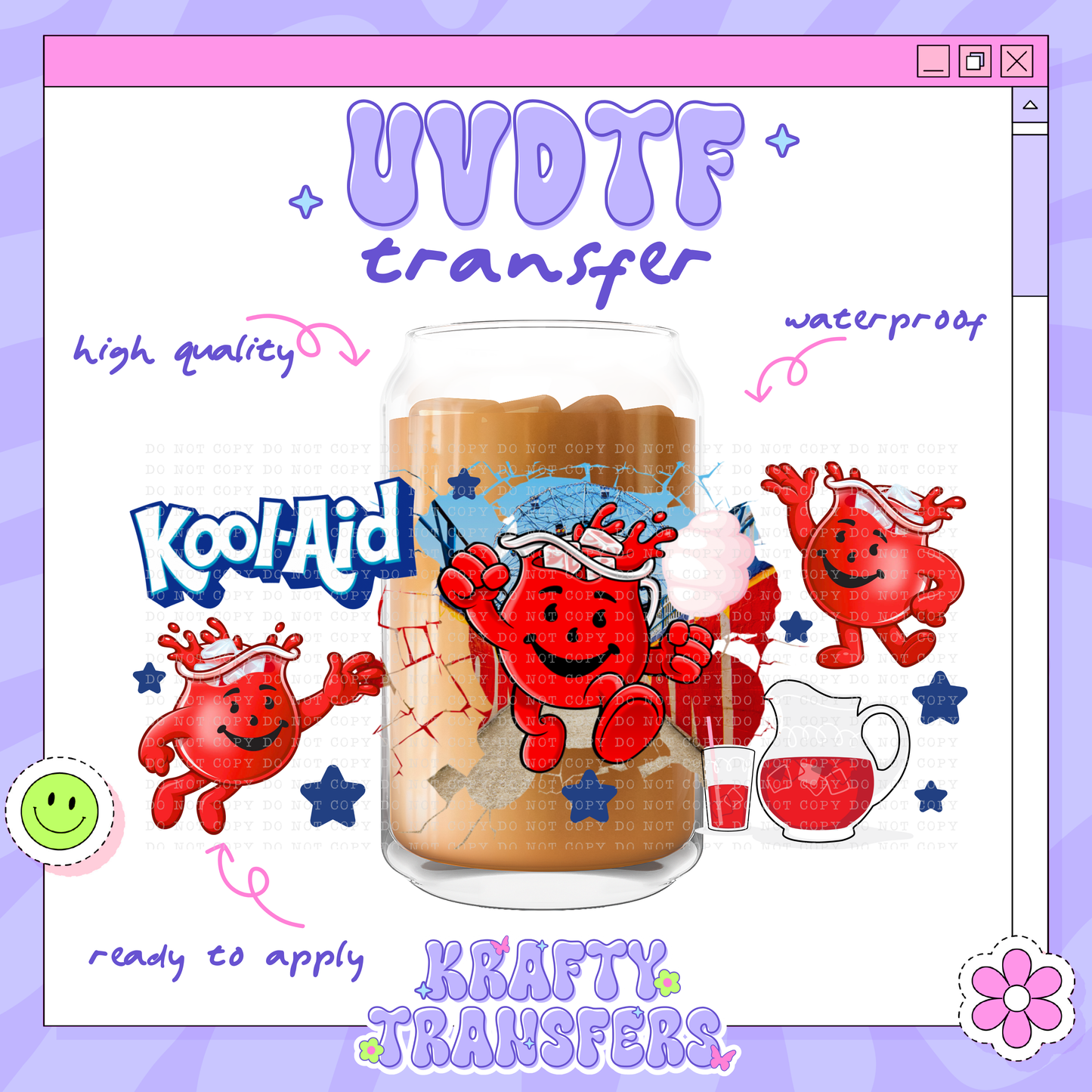 Kool Aid - 16oz Glass Wrap