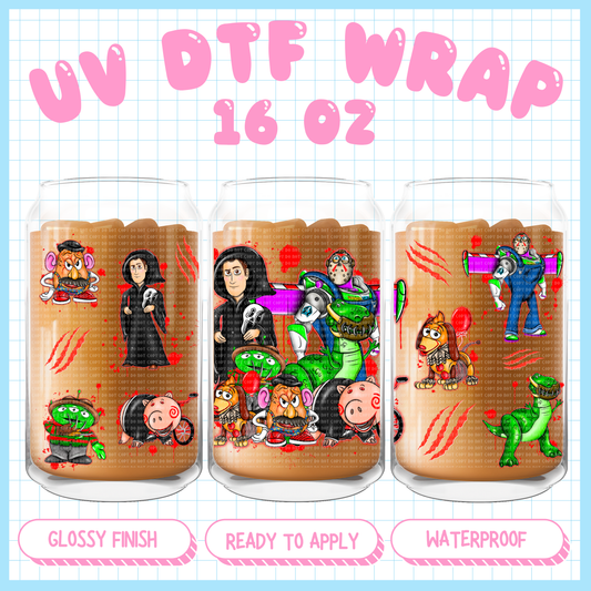 Horror Toys - 16 oz UV DTF WRAP