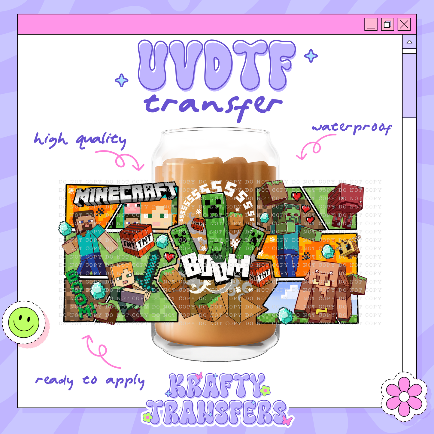 Minecrft - 16oz Glass Wrap