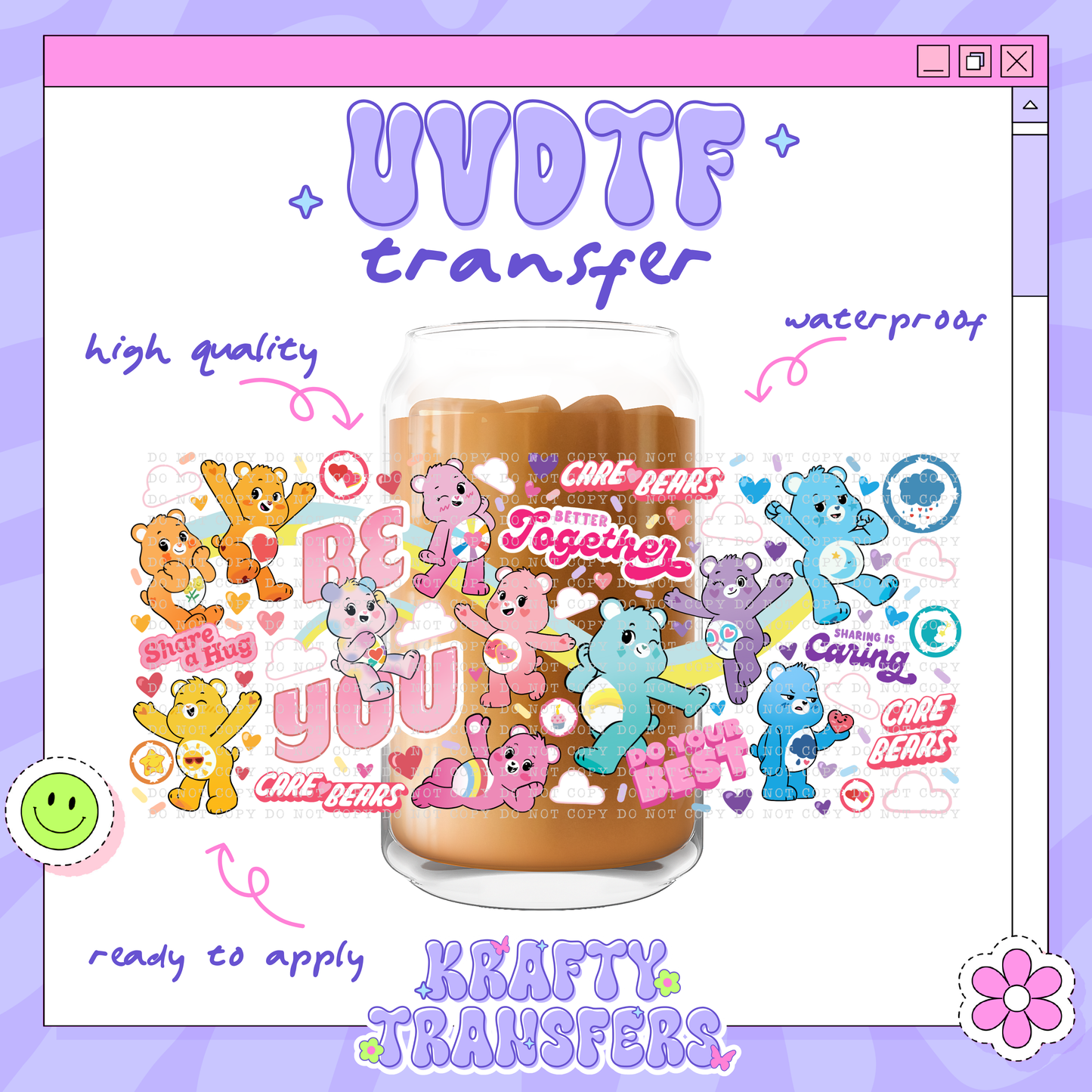 Cute Bears - 16oz Glass Wrap