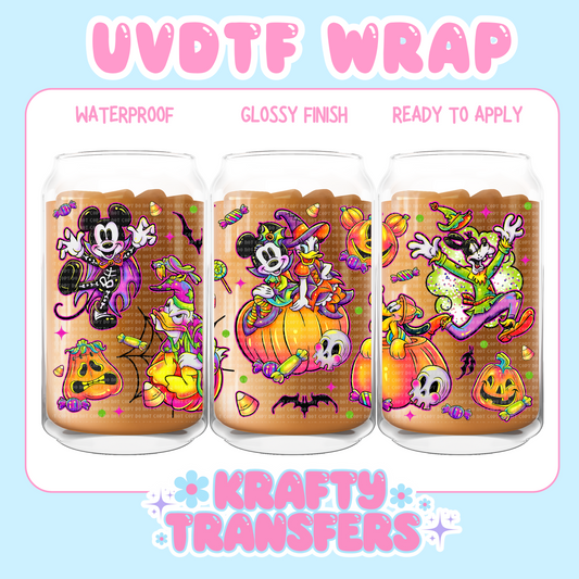 Spooky Dis Friends - 16 oz UV DTF WRAP