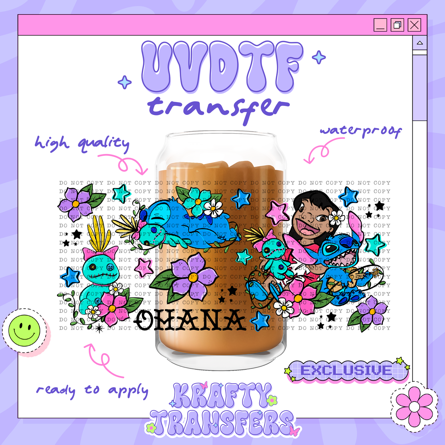 Ohana Floral Exclusive | #65 | 16oz UVDTF Wrap