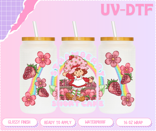 Strawberry Rainbow - 16 Oz UV DTF Wrap