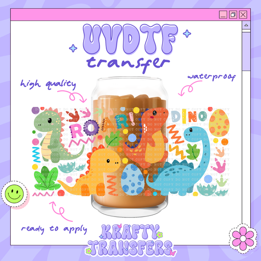 Dinos - 16oz Glass Wrap