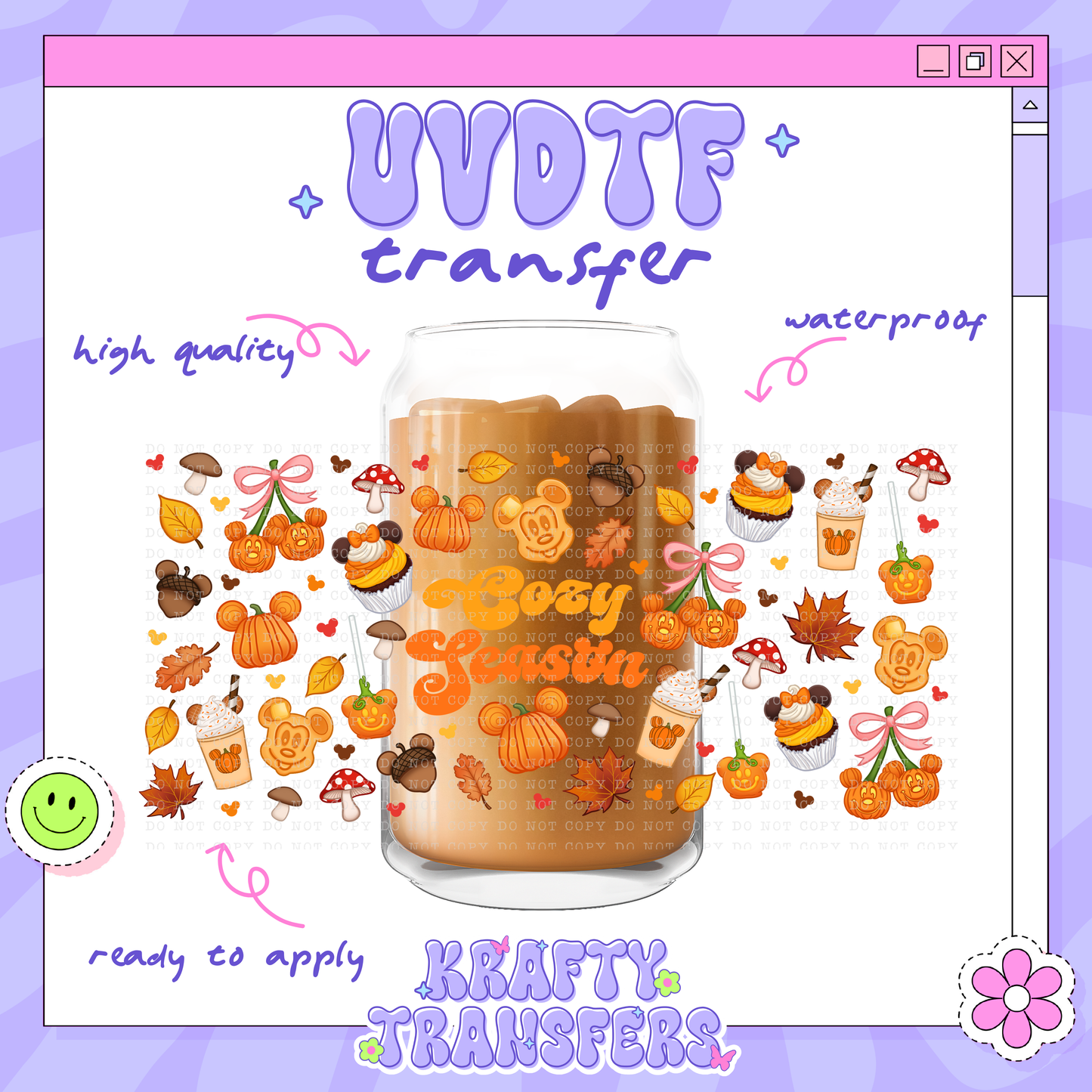 Groovy Season - 16oz Glass Wrap