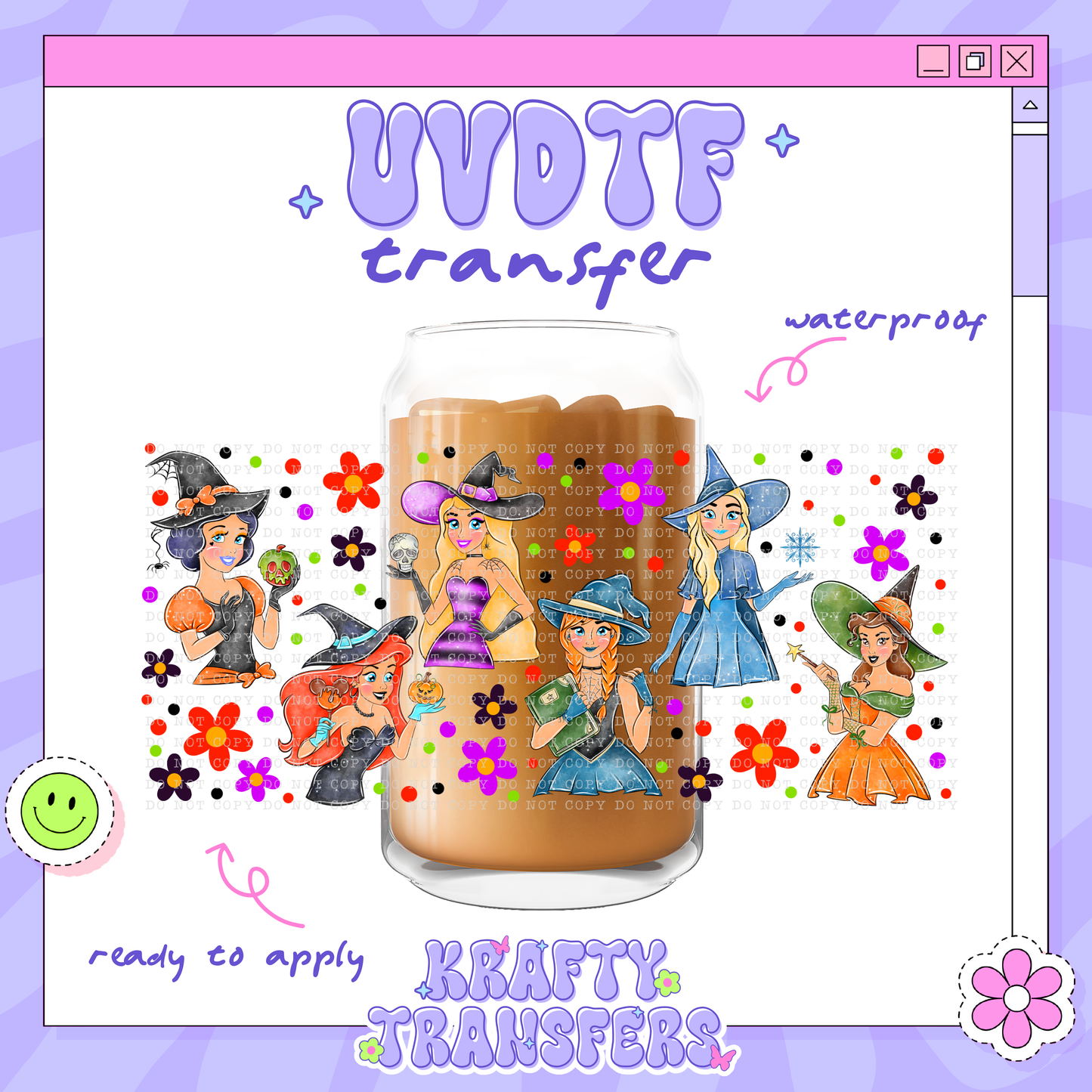 Dis Spooky Princesses - 16oz Glass Wrap