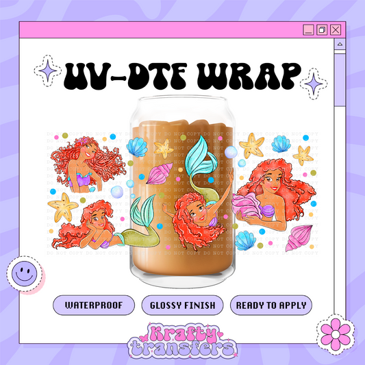 Dis Princess A Watercolor - 16oz Glass Wrap