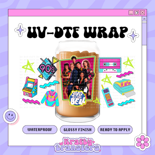 Retro Saved By Bell Exclusive - 16oz Glass Wrap