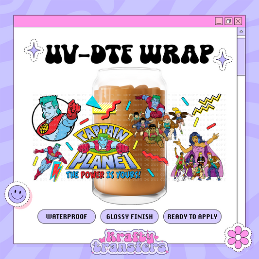 Retro Cap’n Planet Exclusive - 16oz Glass Wrap
