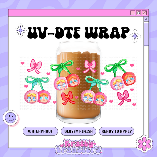 Kawaii Cherry Crying Babies - 16oz Glass Wrap