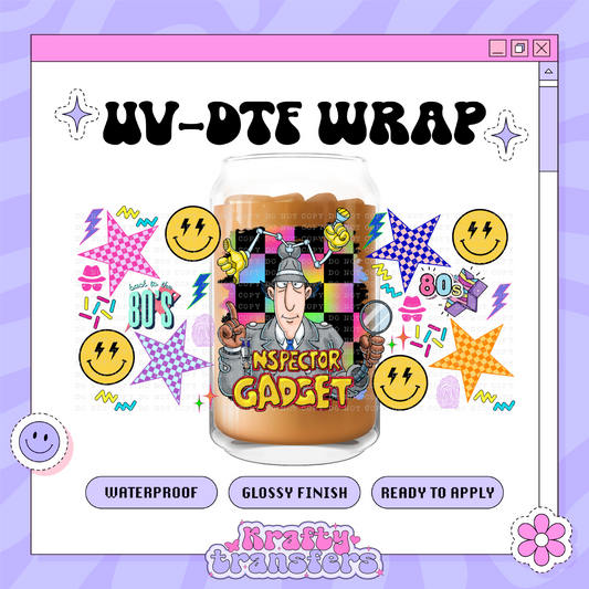 Retro Inspector + Gadget - 16oz Glass Wrap